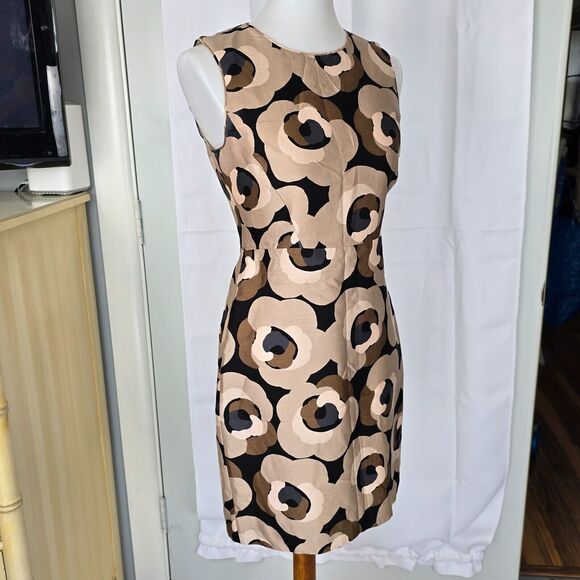 Kate Spade Silk Deco Rose Della Sheath Sleeveless Dress Size 4 - Picture 3 of 14